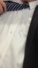 罗蒙（ROMON）纯色商务职业正装男士白衬衫工装外套长袖衬衣男CS108白色3XL 实拍图