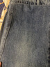 顶峰保罗（Dingfengbaoluo）水洗复古牛仔裤男士秋季保暖加绒加厚宽松休闲长裤子74藏青3XL 实拍图
