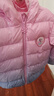 迪士尼儿童羽绒服外套秋冬女童轻薄连帽宝宝短款大童白鸭绒V418粉蓝130 实拍图