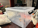 禧天龙塑料衣物收纳箱玩具整理箱车载储物箱55L 透明 1个装 带轮 实拍图