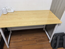 舒客艺家 电脑桌台式小户型小桌子家用学习桌写字办公书桌电竞长条桌子 木纹白架单桌120*60*74 加固电脑桌 实拍图
