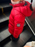 保姆鹅  【风墙】儿童羽绒服宝宝中长款护脸加厚外套保暖童装[NG2664] 石榴粉 120 实拍图