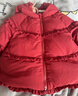 戴维贝拉（DAVE＆BELLA）白鸭绒儿童羽绒服保暖女童上衣冬装圣诞加厚小童外套宝宝衣服 浆果红【现货】 90 cm（建议身高80-90cm） 实拍图