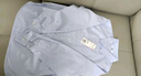 优衣库女装全棉条纹衬衫/长袖衬衣薄外套25秋冬新款479079 61 水蓝色 XL /165/92A 实拍图