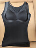 婷美（GRACEWELL）保暖塑形背心内磨毛免穿文胸打底衫秋冬内搭无痕美背内衣气质黑L 实拍图