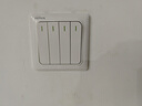施耐德电气 四开单控开关 86型家用墙壁开关插座 开关面板  睿意系列 白色 实拍图