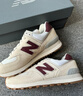 NEW BALANCE NB574官方休闲鞋女鞋复古舒适秋冬透气网鞋礼物轻便百搭运动鞋 米白色 WL574RCF 37 (脚长23.5cm)尺码详询客服 实拍图