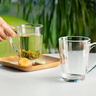 乐美雅玻璃杯咖啡杯泡茶杯子耐高温牛奶杯微波炉可用把杯320ml*2 实拍图