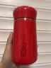 希诺（heenoor）保温杯女士高颜值不锈钢水杯家用便携泡茶杯子XN-9619红色 330mL 实拍图