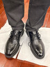百丽英伦风商务皮鞋男士2026新款春季牛皮革通勤正装皮鞋A2297AM6 黑色 42 实拍图