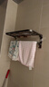 箭牌浴巾架卫生间可折叠浴巾架置物架太空铝免打孔厕所洗手间挂件 实拍图