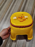 可爱小凳子客厅塑料板凳卡通小黄鸭手提凳玄关换鞋矮凳洗脚凳 1个装 实拍图