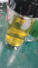 富光双层玻璃杯商务泡茶杯子 大容量男女耐热办公水杯带把黑色320ml 实拍图