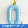 多美忆生日场景布置 气球32寸数字0 生日快乐男孩女孩宝宝周岁室内布置 实拍图