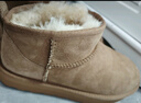 京东京造【Mini厚底】雪地靴女增高时尚斜口短靴加绒羊皮毛一体驼色37 实拍图