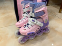乐秀（ROADSHOW）轮滑鞋儿童专业可调滑冰鞋男女童初学者轮滑鞋3-6-12岁RX1S溜冰鞋 全闪粉紫R8原厂套装【送护臀礼包】 M 中码(32-35适合4-7岁) 实拍图