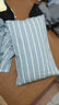 洁丽雅（Grace） A类抗菌100%全棉枕套 加大加厚吸湿透气 48*74cm一对装  条纹蓝 实拍图