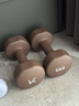 Keep哑铃彩色浸塑环保男女1-10kg家用健身器材练肌肉塑形 琥珀棕6kg*2 实拍图