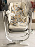 哈卡达宝宝餐椅婴儿成长椅学座椅多功能椅子家用餐桌椅子可折叠学坐神器 【Plus电动摇椅免安装款+抑菌棉垫】-汉白银Pro 实拍图