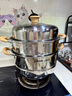 苏泊尔（SUPOR）蒸锅家用不锈钢双层汤锅蒸笼大容量多功能·木韵系列EZ26JBS16 实拍图