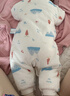 童泰0-6个月婴儿连体衣秋冬季新生纯棉宝宝衣服偏开哈衣夹棉爬服 蓝色 59cm (建议1-3个月身高55-60cm) 实拍图
