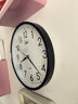 康巴丝（Compas）挂钟客厅 静音走时简约石英钟表挂墙时钟 c2855 黑色 26cm直径 实拍图