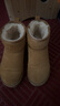 骆驼（CAMEL）雪地靴女冬季新款加绒保暖加厚棉鞋休闲懒人毛毛鞋 L23W275157驼色 37 实拍图