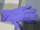 乌斯京（WOLSGIN）一次性手套 丁腈手套 50只中码 加厚防护餐饮食品级紫色橡胶手套 实拍图