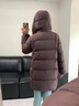 坦博尔羽绒服女中长款可脱卸帽宽松保暖百搭外套530558V 巧克力 170  实拍图