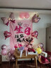 多美忆生日场景布置女孩生日气球儿童道具氛围装饰快乐桌飘装扮粉色套餐 实拍图