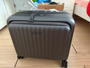 米家小米行李箱18英寸拉杆箱男女大容量出差旅行箱前开盖密码箱深灰银 实拍图