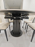 蒂梵拉多功能大小户型旋转伸缩岩板餐桌椅子组合带电磁炉圆形大金边餐桌 1.2米伸缩带内嵌暖菜板【全托底板】 一桌四椅【生态皮餐椅】 实拍图