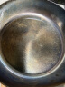 章丘铁锅手工小平底辅食煎锅烤肉煎锅无涂层物理不粘锅炒锅平底锅 银白铁把 28cm 实拍图