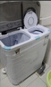 小鸭【官方店】半自动洗衣机迷你小型波轮大容量租房宿舍家用双桶双缸分区脱水甩干老式强力去污 18.5KG【洗12+脱6.5+强劲电机全国联保】 实拍图
