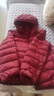 鸭鸭（YAYA）轻薄羽绒服女冬短款2025年秋冬新款高端时尚女款轻便韩版保暖外套 酒红色【连帽款】 L 实拍图