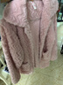 芬腾睡衣女【加厚暖绒】秋冬季少女感保暖翻领开衫长袖家居服套装 虾粉 L 实拍图