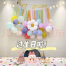 宫薰生日场景布置女孩宝宝儿童周岁生日快乐气球派对背景墙装饰布置 实拍图