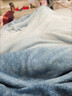 海澜之家（HLA）牛奶绒四件套防静电高端双面亲肤珊瑚绒床单被套简约风床品套件 渐变风蔚蓝 四件套 2.3*2.5m 床单款 被套2.2*2.4m 实拍图