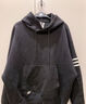adidas复古休闲三条纹宽松运动连帽卫衣套头衫男装阿迪达斯三叶草   黑色   M 实拍图