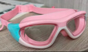 迪士尼儿童泳镜女孩高清防水防雾游泳眼镜6-12岁专业训练套装D65606粉色 实拍图