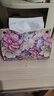 花纹收纳纸巾盒家用化妆包创意抽纸盒轻奢皮质高级感纸抽盒餐巾 粉紫花海 实拍图