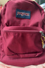 JANSPORT杰斯伯书包轻便双肩包男女旅行包简约背包电脑包学生校园 4QUE04S深紫酒红-侧袋+隔层 实拍图