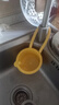 可挂式水槽沥水篮家用厨房水槽分离食物残渣过滤篮水果清洗滤水篮 绿色+黄色【一按即倒/不脏手】大号 实拍图