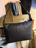 裘真新年礼物【明星推荐】经典hobo包植鞣牛皮腋下通勤休闲饺子女包 黑色-大号 小包/大包 实拍图