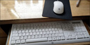 惠普（HP）无线键盘 办公键盘104键耐磨防泼溅水 人体工学水滴键帽手感舒适高效办公游戏键盘C10白色 实拍图