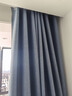 水星家纺免打孔窗帘遮光卧室全遮光布杆子全套飘窗遮阳帘5.0x2.7m蓝色 实拍图
