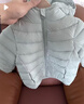 儿童连帽款羽绒服轻薄休闲男童女童户外保暖童装外套新国标白鸭绒 雾霾蓝 140 白鸭绒45克（建议拍大一码） 实拍图