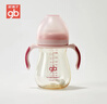好孩子（gb）PPSU婴儿奶瓶宽口径奶瓶带手柄吸管小饿魔系列300ml粉色 6个月+ 实拍图