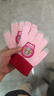 汪汪队立大功儿童手套挂绳手套包指加绒连指挂脖毛线五指手套2双装 粉色 实拍图