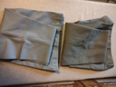 悦景圣秋冬厚款2件装纯棉宽松中老年休闲裤高腰深档抗皱西装裤款爸爸裤 N秋冬军绿和灰色  厚款 33 2尺6  130斤 实拍图
